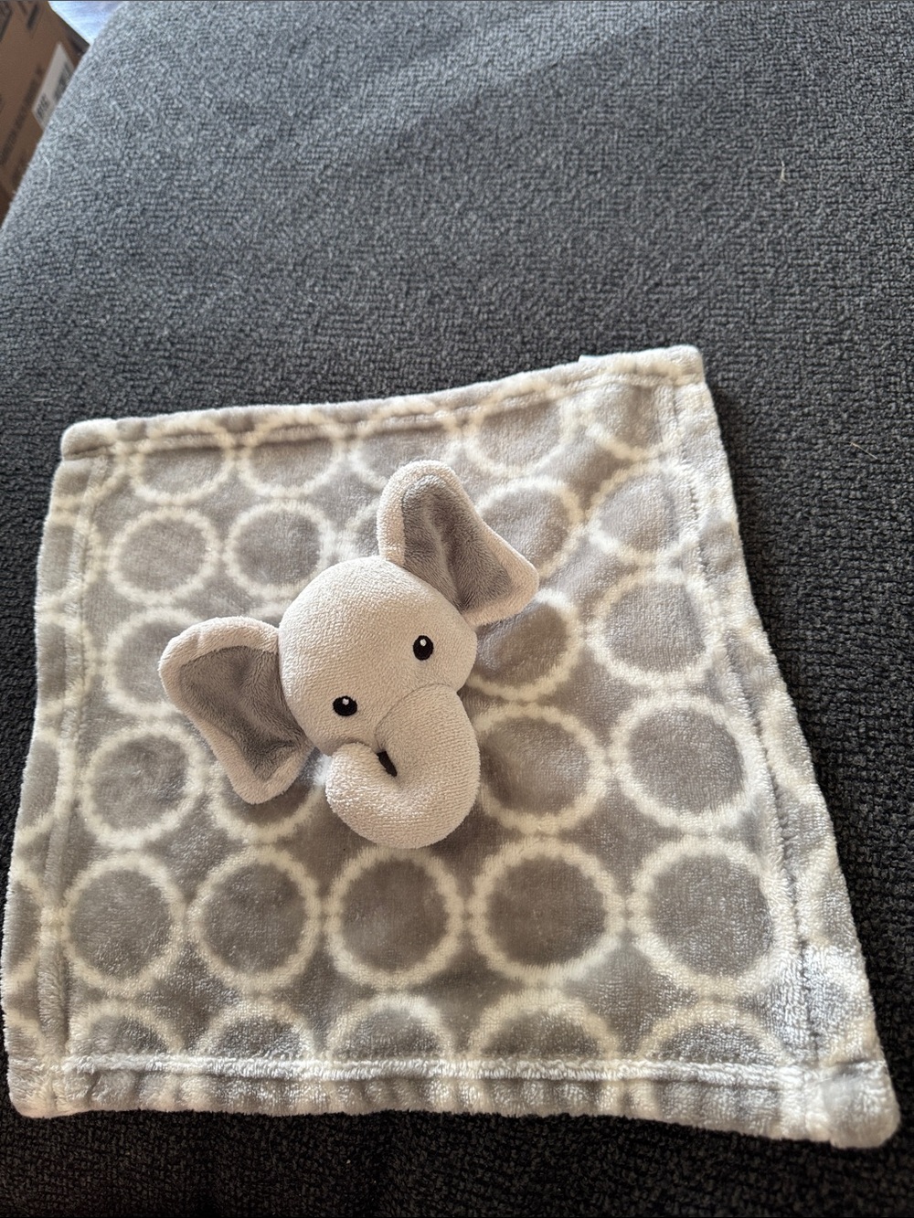 Grey Elephant Hudson Baby Lovey Security Blanket HB